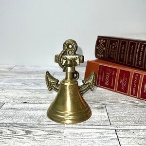 Vintage Brass Anchor Door Mount Bell